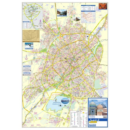 نقشه سیاحتی و گردشگری شهر اردبیل