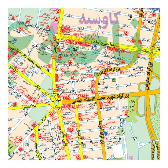 نقشه منطقه 3 تهران