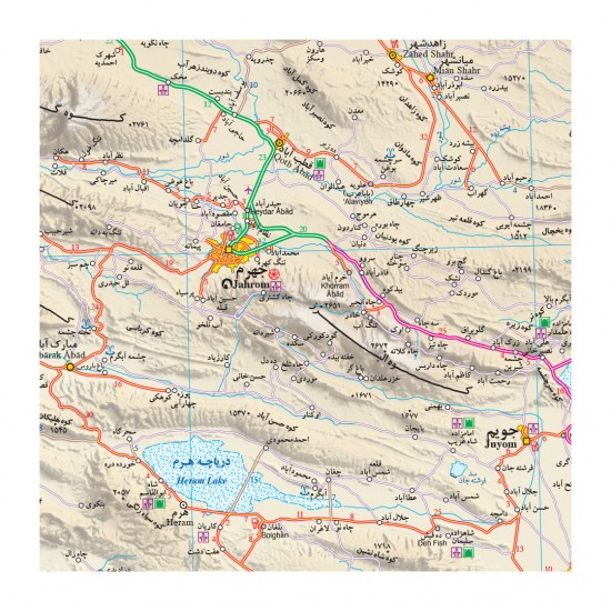 نقشه عمومی استان فارس-نقشه استان فارس -استان فارس