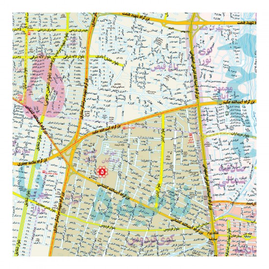 نقشه جامع مناطق شهرداری کلانشهر تهران