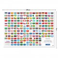 Flag of the world and world map for kids