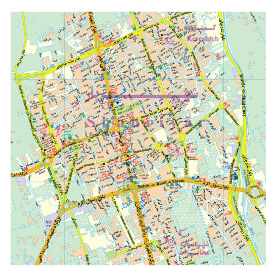 نقشه شهر شهریار