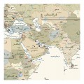 نقشه جهان با طراحی وینتیج