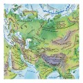 نقشه طبیعی  قاره آسیا