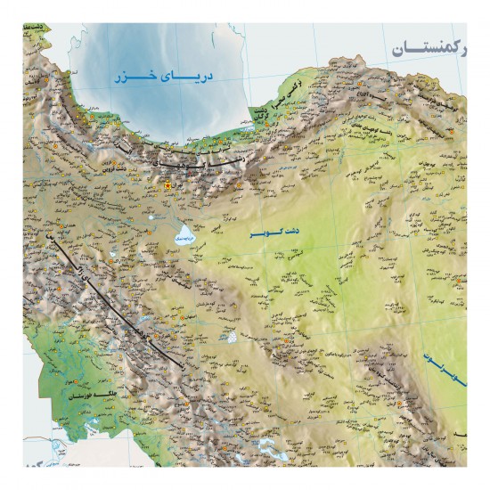 نقشه طبیعی ایران