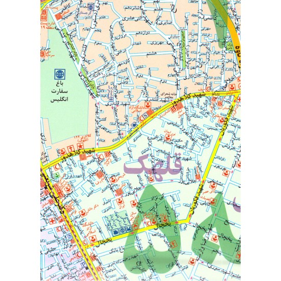 نقشه راهنمای منطقه 3 تهران