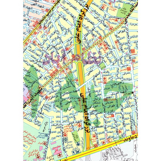 نقشه راهنمای منطقه 7 تهران