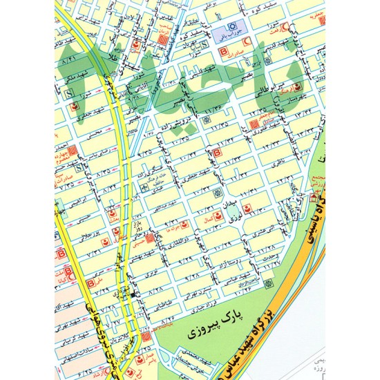  نقشه راهنمای منطقه 13 تهران