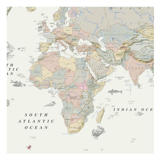 نقشه کشورهای جهان مدل کلاسیک