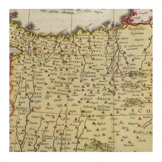 نقشه تاریخی سرزمین پارس و مناطق اطراف D.simoni van Hoorn